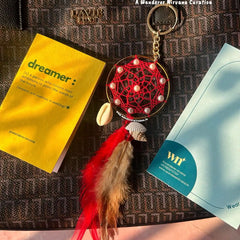 Red Dreamcatcher Boho Keychain Bagcharm