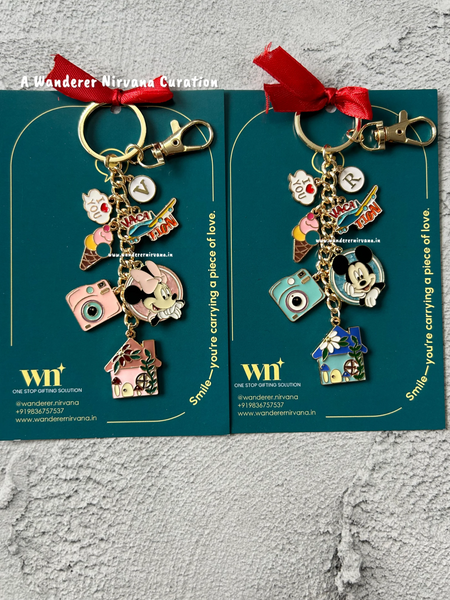 Mickey Minnie Home Keychain Set of 2