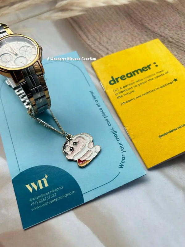 Shinchan and Shiro Reversible Watchcharm
