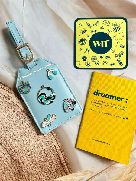 Camera Waves Flight Headphones Bag Luggage Tag