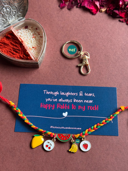 Watermelon Fruits loaded Rakhi Keychain