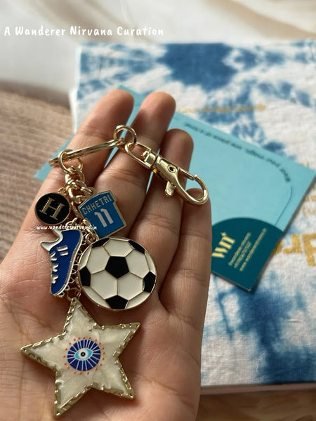 Blue Tiger Chhetri Football Keychain | Chhetri Inspired