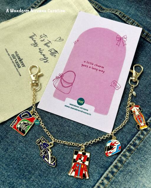 F1 themed bag charm