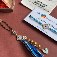 Mother of Pearl Heart Evil eye Bhaiya Bhabhi Set