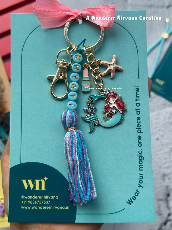 Mermaid Boho Personalised Bagcharm