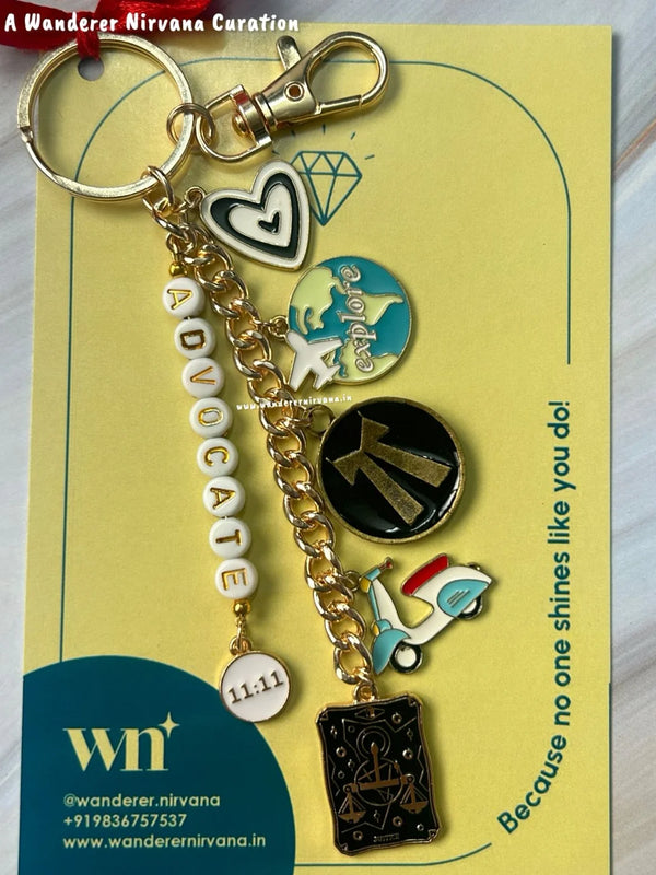 Advocate Beaded Keychain Bagcharm