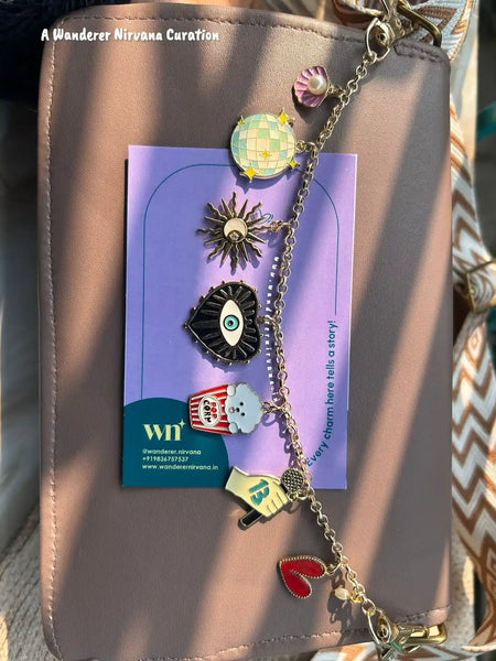 Disco Magic Sun Music Bagcharm Chain