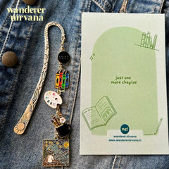 The Artist Between the Lines — Art-Themed Silver Bookmark