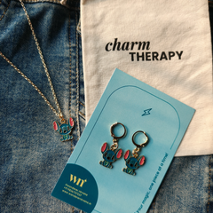 Stitch Neckpiece Earrings Set