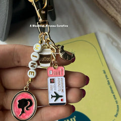 Mine Adventure Coffee Barbie Corrisant Bagcharm