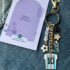 Messi - The Goat football Keychain Bagcharm