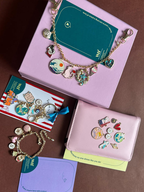 Travel Essentials  Bagcharm chain| Keychain| Bracelet| Passport Cover Combo