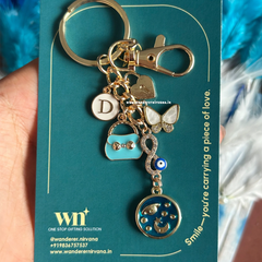 Blue Infinite Bag Butterfly Keychain