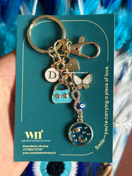 Blue Infinite Bag Butterfly Keychain