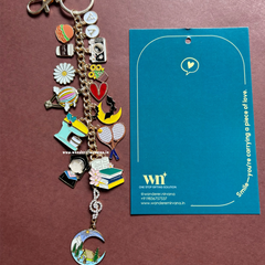 Graduate , Tennis , Music Travel, Flower Camera Keychain