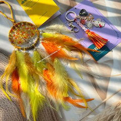 Warmth Combo Tree of Life Dreamcatcher and Boho Keychain