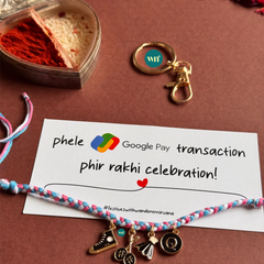 Badminton Charm Rakhi Keychain