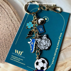 Chhetri Blue Tiger Luck Football Keychain