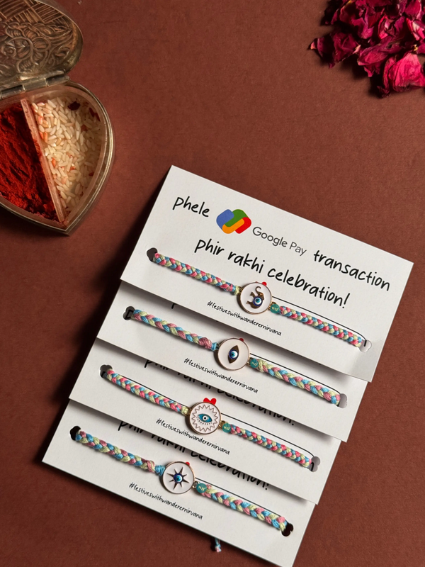 Evileye Pastel Aura  Rakhi set of 4