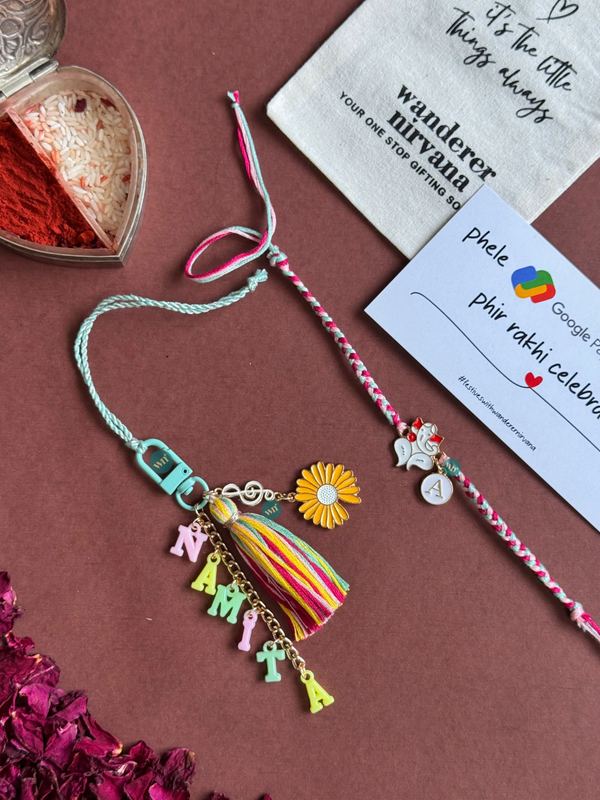 Bhaiya Bhabhi Flower Ganesha Boho set