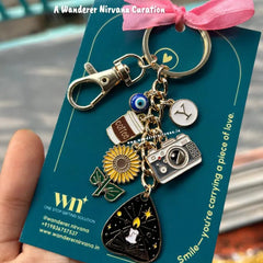 Meditation Sunflower Coffee Camera wellness Keychain