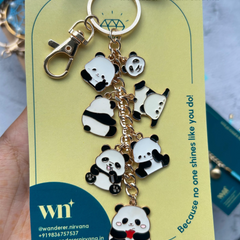 Panda Family Keychain Bagcharm