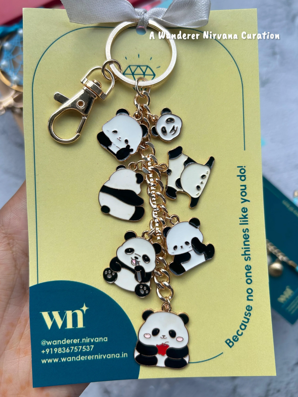 Panda Family Keychain Bagcharm