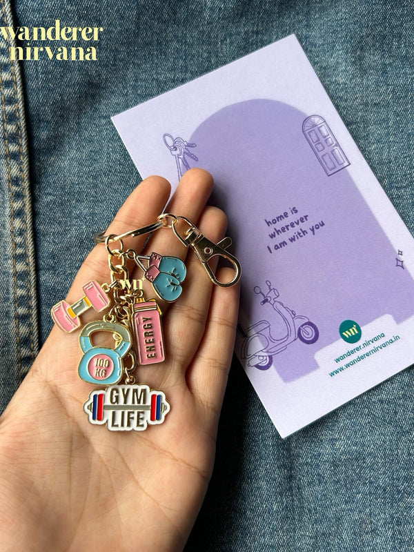 Gym Life Energy Keychain Bagcharm