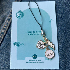 11:11  Thunder Dragonfly luck Phone charm