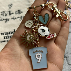 A Golden Goal Football Keychain | Haaland Inspired Personalised Football Keychain
