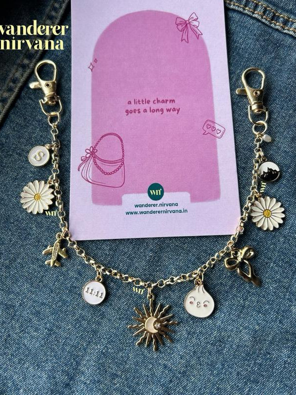Golden Little Things| Kathmandu themed |  Bagcharm chain
