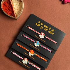 Ganesha Rakhi Set of 4
