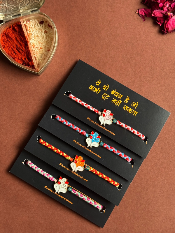Ganesha Rakhi Set of 4