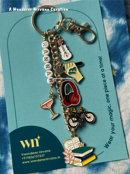 Hannah Off Campus Inspired Personalised Keychain Bagcharm | Music Girl Aesthetic Custom Keychain
