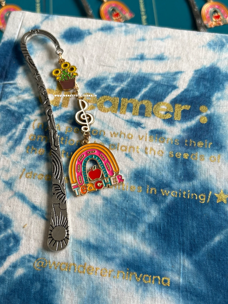 Teacher Sunflower Bookmark