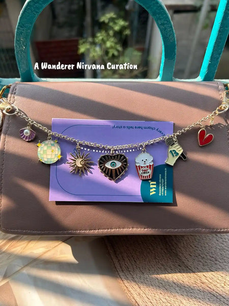 Disco Magic Sun Music Bagcharm Chain