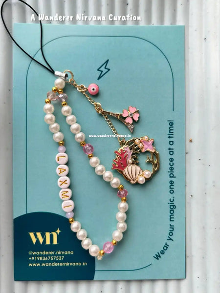 Beach Tower Personalised Beaded Phonecharm