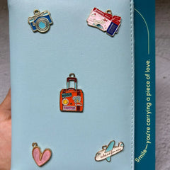 Travel Powder Blue Personalised Passport Cover