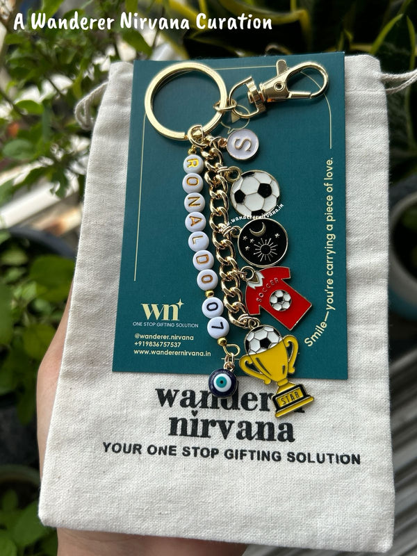 A Universe of Football|Ronaldo Inspired Football Keychain