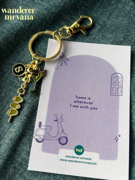 Martini Olives you Keychain Bagcharm