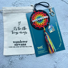 Home Rainbow Name Keychain