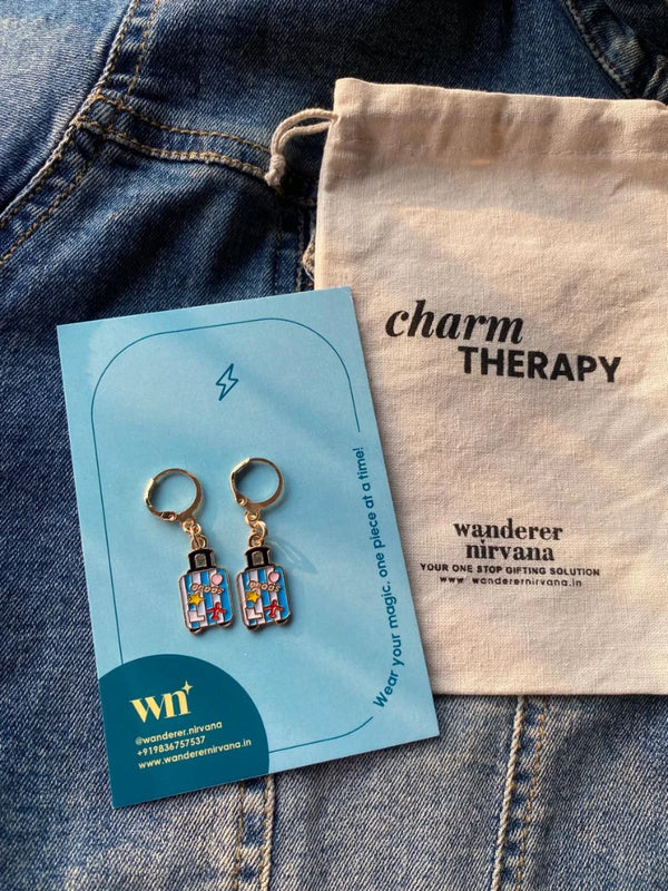 Travel Suitcase earrings