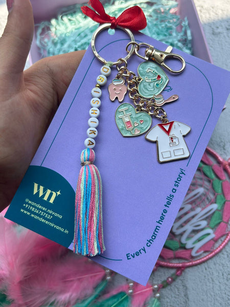 Dentist Doctor Boho Keychain