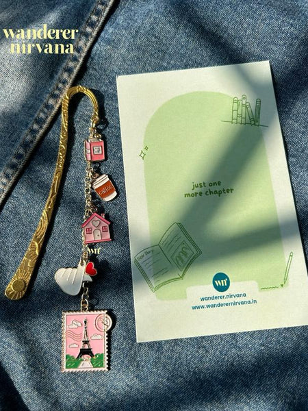 Main Character in Paris — Pink Aesthetic Golden Bookmark