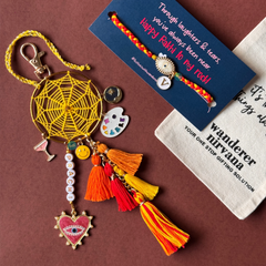 Dreamcatcher boho Artist Smiley Moon Bhaiya Bhabhi Set