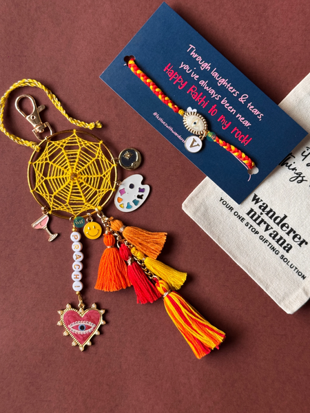 Dreamcatcher boho Artist Smiley Moon Bhaiya Bhabhi Set