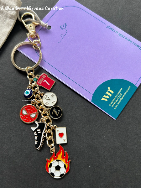 Spidey Matchday Personalised Football Keychain | Ronaldo Inspired Bagcharm
