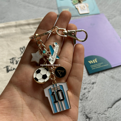 A Starbound Football Keychain | Messi Inspired Personalised Football Keychain