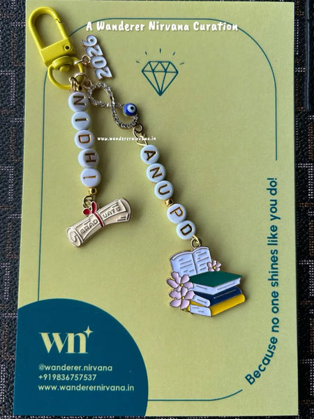 Personalised Infinity Evileye Graduate 2026 Bagcharm