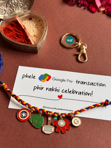 Avengers Pro Charm Rakhi Keychain